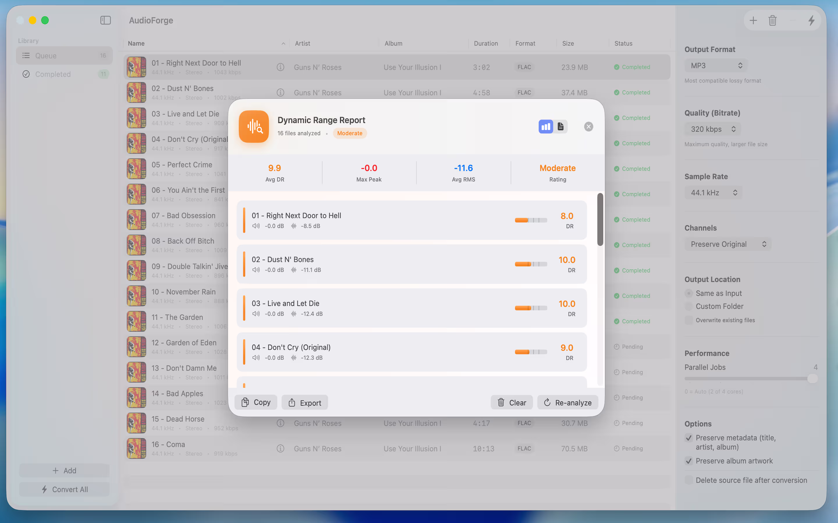 Dynamic Range Analysis Report